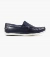 Florsheim Jasper Perf Jr. Boys Moc Toe Venetian Loafer - Navy