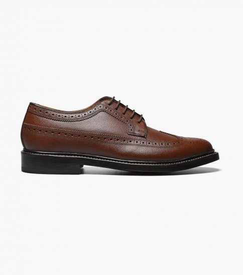 Florsheim Men's Kenmoor Wingtip Oxford - Cognac - Click Image to Close