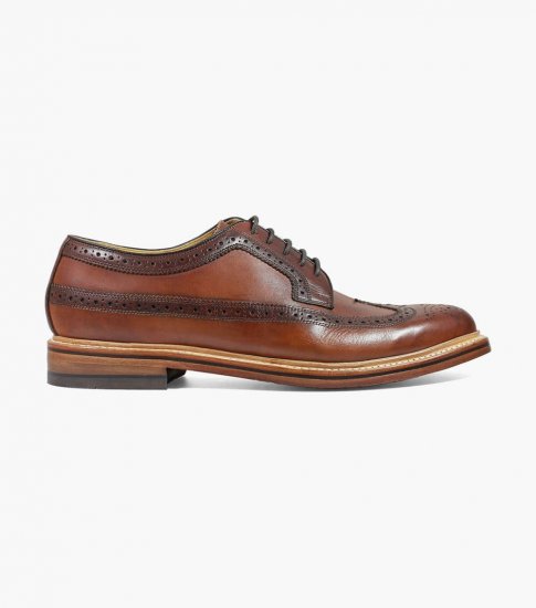 Florsheim Men's Kenmoor II Wingtip Oxford - Cognac - Click Image to Close