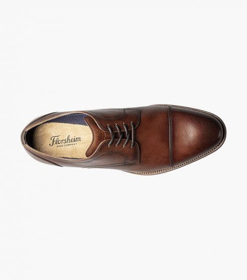 Florsheim Men's Flex Cap Toe Oxford - Cognac - Click Image to Close