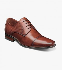 Florsheim Men's Postino Cap Toe Oxford - Cognac Florsheim Men's Postino Cap Toe Oxford - Cognac