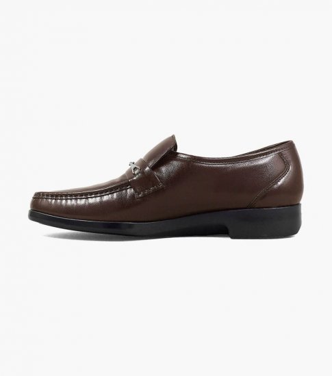 Florsheim Men's Rovito Moc Toe Bit Loafer - Brown - Click Image to Close