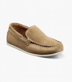 Florsheim Jasper Jr. Boys Moc Toe Venetian Loafer - Khaki