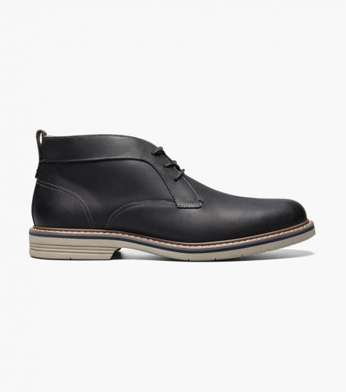 Florsheim Men's Norwalk Plain Toe Chukka Boot - Black CH - Click Image to Close