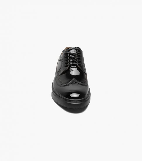 Florsheim Men's Premier Wingtip Lace Up Sneaker - Black Patent - Click Image to Close