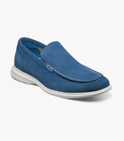 Florsheim Men's Hamptons Moc Toe Venetian Loafer - Blue Suede Florsheim Men's Hamptons Moc Toe Venetian Loafer - Blue Suede