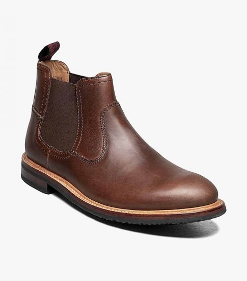 Florsheim Men's Foundry Plain Toe Gore Boot - Brown - Click Image to Close