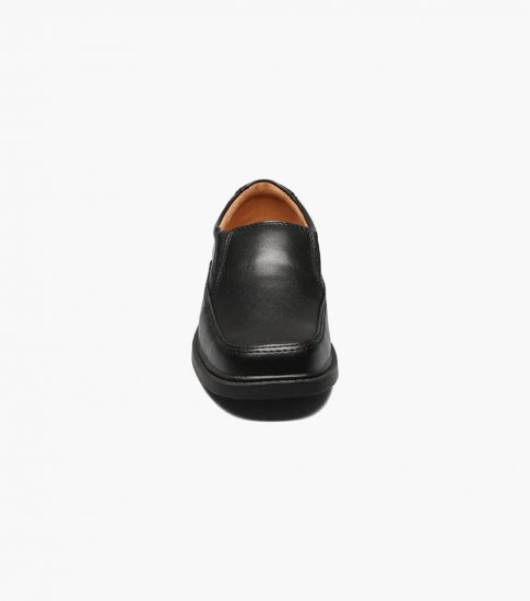 Florsheim Bogan Jr. II Boys Moc Toe Slip On - Black - Click Image to Close