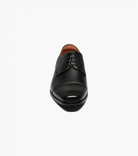 Florsheim Men's Postino Cap Toe Oxford - Black - Click Image to Close