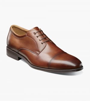 Florsheim Men's Azzio Cap Toe Oxford - Cognac