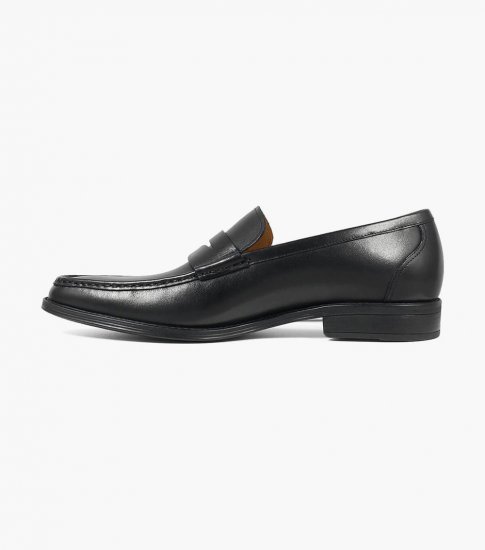 Florsheim Men's Amelio Moc Toe Penny Loafer - Black - Click Image to Close