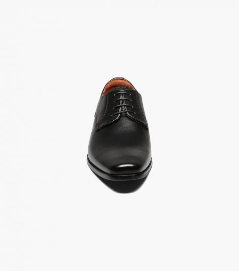 Florsheim Men's Postino Plain Toe Oxford - Black Smooth - Click Image to Close