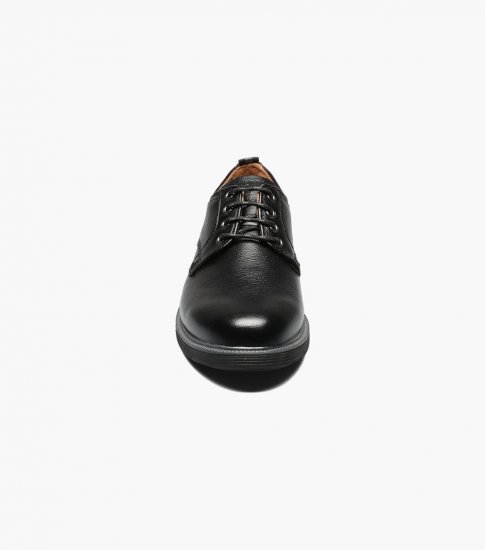 Florsheim Supacush Jr. Boys Plain Toe Oxford - Black Tumbled - Click Image to Close