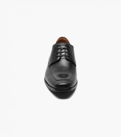 Florsheim Men's Postino Moc Toe Oxford - Black Smooth - Click Image to Close