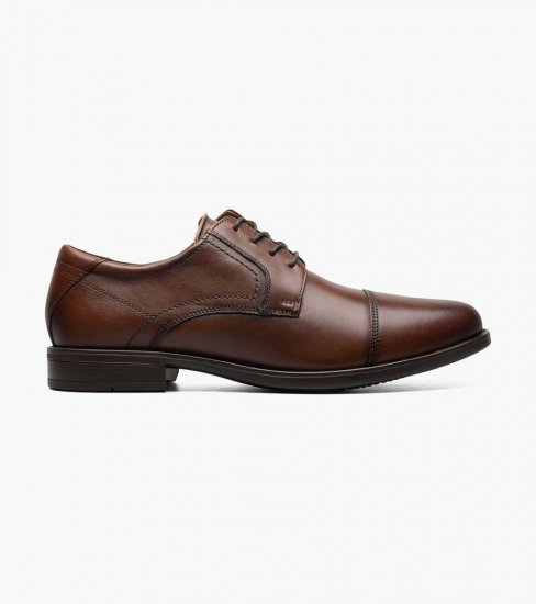 Florsheim Men's Midtown Cap Toe Oxford - Cognac - Click Image to Close