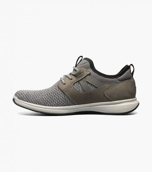 Florsheim Great Lakes Jr. Boys Knit Plain Toe Sneaker - Gray - Click Image to Close