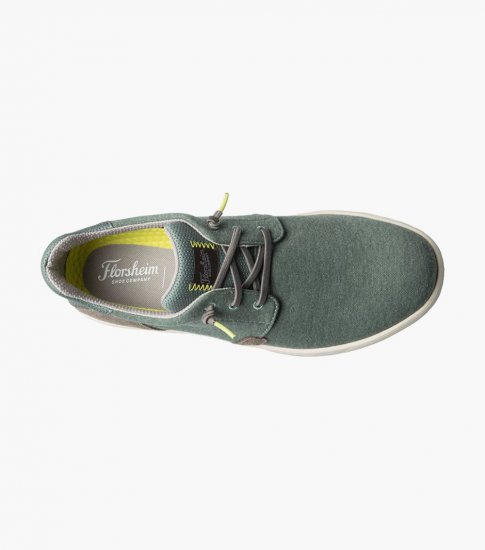 Florsheim Men's Crossover Canvas Plain Toe Slip On - Green Multi - Click Image to Close