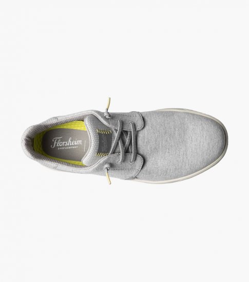 Florsheim Men's Crossover Canvas Plain Toe Slip On - Light Gray - Click Image to Close