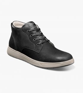 Florsheim Men's Heist Plain Toe Chukka Boot - Black Nubuck