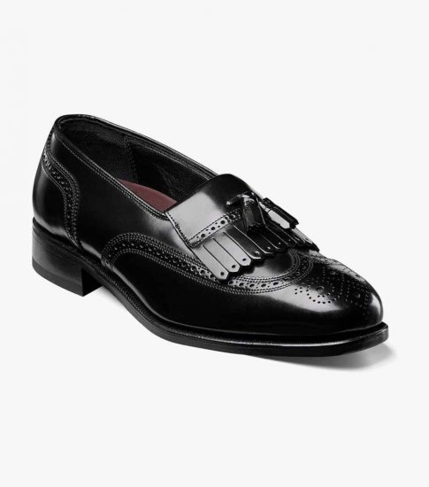 Florsheim Men's Lexington Wingtip Loafer - Black - Click Image to Close