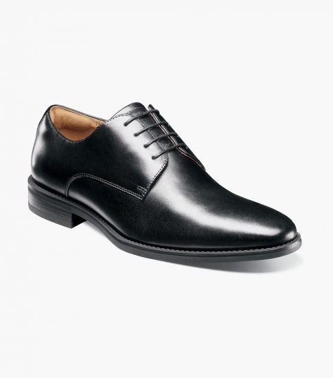 Florsheim Men's Santucci Plain Toe Oxford - Black - Click Image to Close