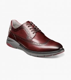 Florsheim Men's Frenzi Wingtip Oxford - Burgundy