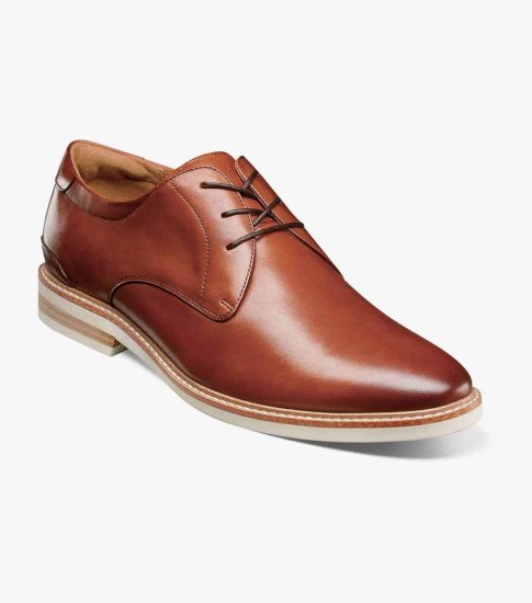 Florsheim Men's Highland Plain Toe Oxford - Cognac - Click Image to Close