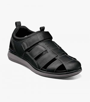 Florsheim Men's Venture Fisherman Sandal - Black CH