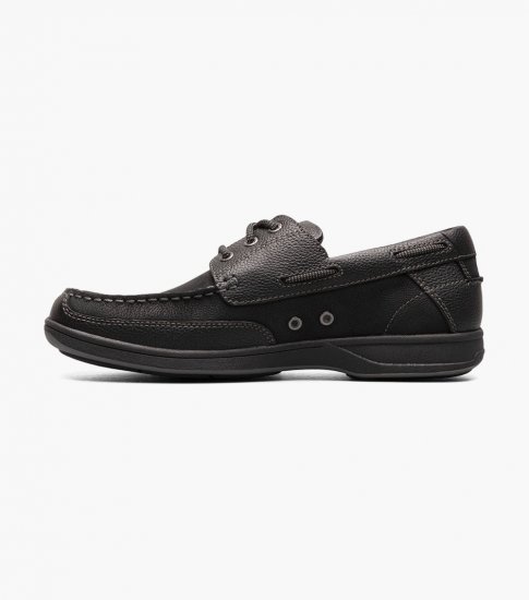 Florsheim Men's Lakeside Moc Toe Oxford - Black - Click Image to Close