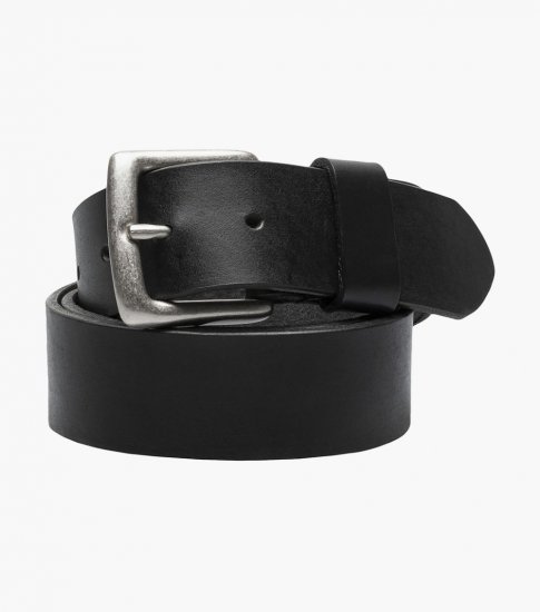 Florsheim Berra Genuine Leather Belt - Black - Click Image to Close