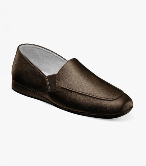 Florsheim Men's Pareto Opera Moc Toe Slipper - Brown - Click Image to Close