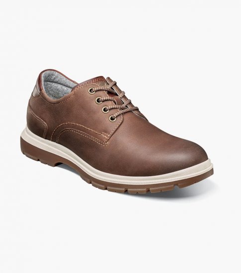 Florsheim Men's Lookout Plain Toe Oxford - Brown CH - Click Image to Close