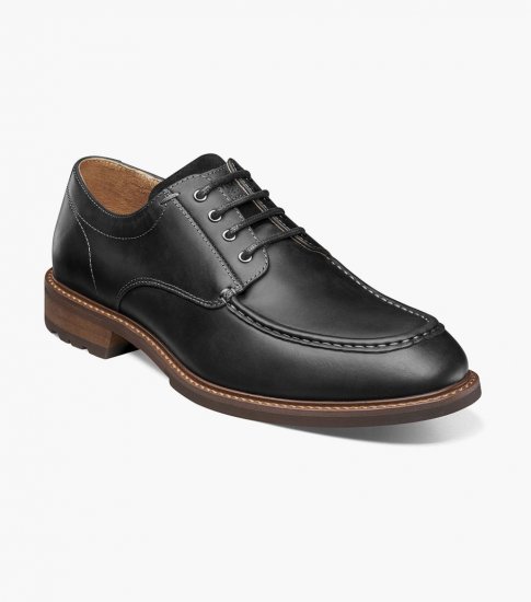 Florsheim Men's Lodge Moc Toe Oxford - Black CH - Click Image to Close