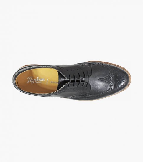 Florsheim Men's Kenmoor II Wingtip Oxford - Black - Click Image to Close