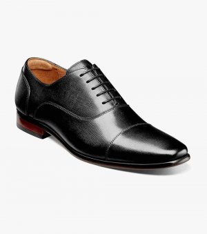 Florsheim Men's Postino Cap Toe Balmoral Oxford - Black