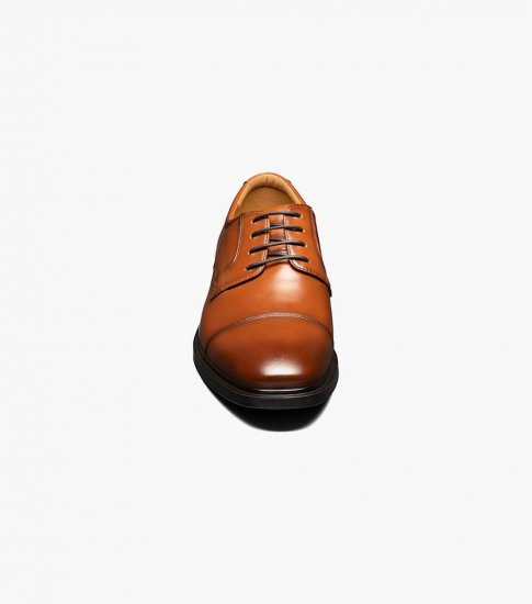 Florsheim Men's Forecast Waterproof Cap Toe Oxford - Cognac - Click Image to Close