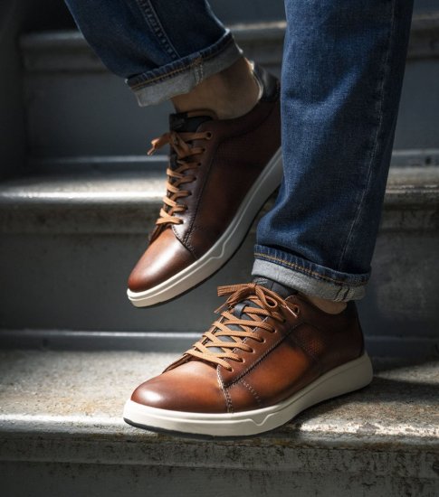 Florsheim Men's Heist Lace To Toe Sneaker - Cognac - Click Image to Close