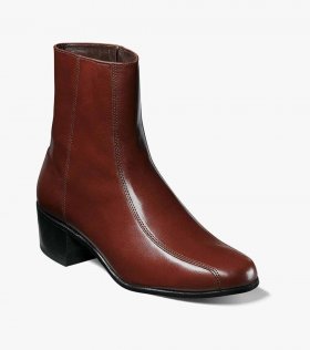 Florsheim Men's Duke Bike Toe Zipper Boot - Cognac