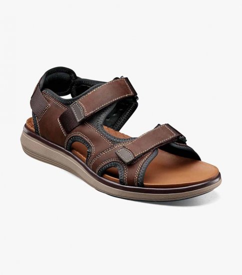 Florsheim Men's Venture River Sandal - Brown CH - Click Image to Close