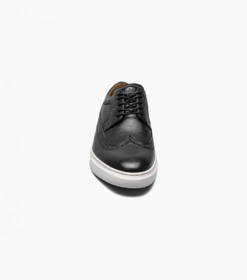 Florsheim Men's Premier Wingtip Lace Up Sneaker - Black - Click Image to Close