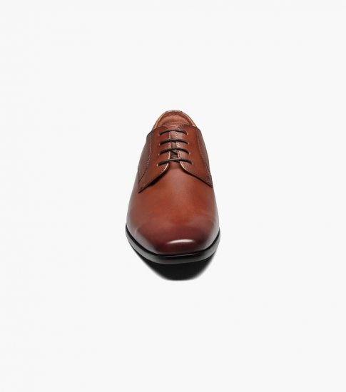 Florsheim Men's Postino Plain Toe Oxford - Cognac - Click Image to Close