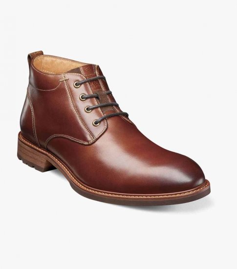 Florsheim Men's Lodge Plain Toe Chukka Boot - Chestnut - Click Image to Close