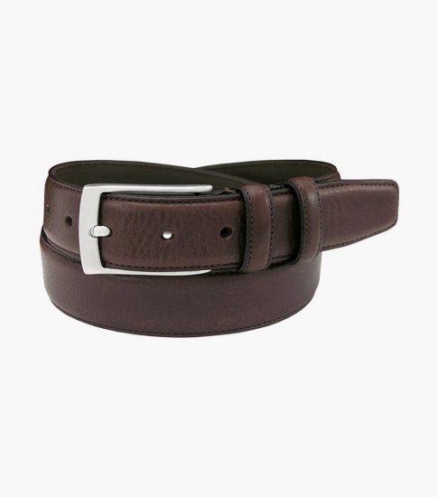 Florsheim Valhalla Genuine Italian Leather Belt - Brown - Click Image to Close