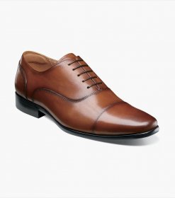 Florsheim Men's Postino Cap Toe Balmoral Oxford - Cognac Smooth Florsheim Men's Postino Cap Toe Balmoral Oxford - Cognac Smooth