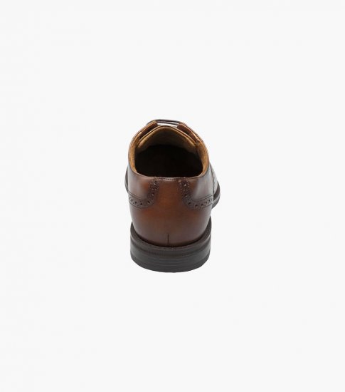 Florsheim Men's Santucci Wingtip Oxford - Cognac - Click Image to Close