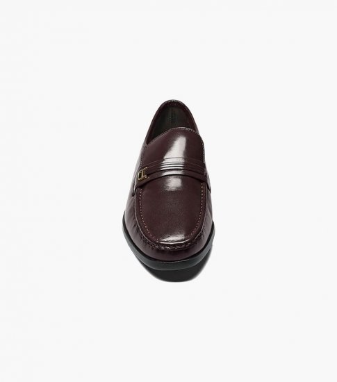 Florsheim Men's Riva Moc Toe Bit Loafer - Burgundy - Click Image to Close