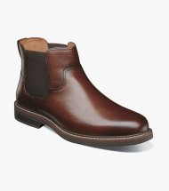 Florsheim Men's Norwalk Plain Toe Gore Boot - Cognac Tumbled