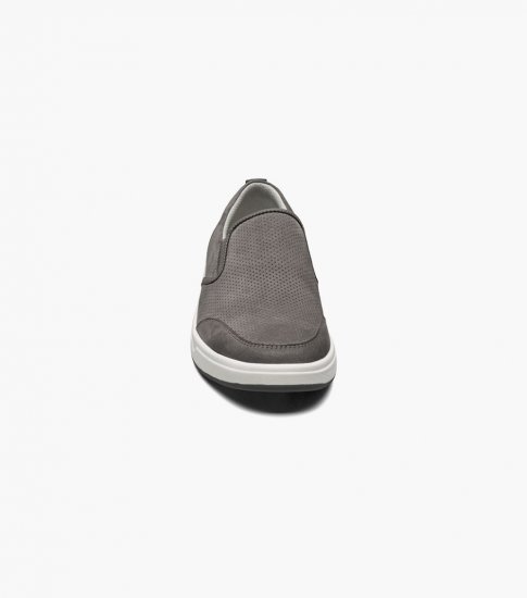 Florsheim Men's Heist Moc Toe Slip On Sneaker - Gray - Click Image to Close