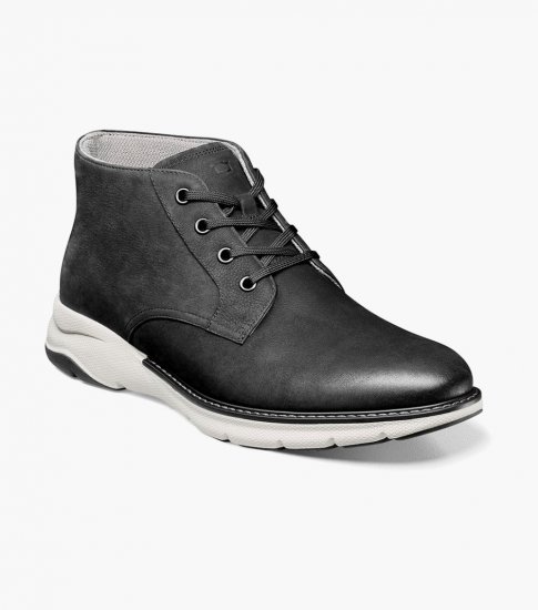 Florsheim Men's Frenzi Plain Toe Chukka Boot - Black Nubuck - Click Image to Close