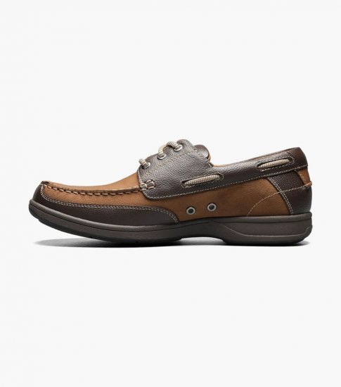 Florsheim Men's Lakeside Moc Toe Oxford - Stone - Click Image to Close